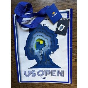 US Open Tennis 2025 Tote Bag & Collectible Pin NEW with Tags Both New w/ Tags